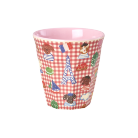 rice Denmark Rice melamine kinderbeker Kids in Paris rood