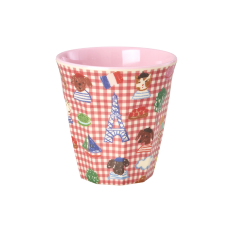 Rice melamine kinderbeker Kids in Paris rood