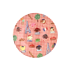 rice Denmark Rice melamine kinderbord Kids in Paris rood