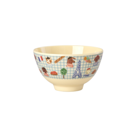 rice Denmark Rice melamine schaaltje klein Kids in Paris blauw