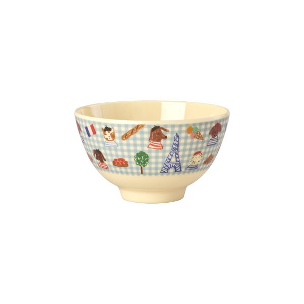 rice Denmark Rice melamine kommetje klein Kids in Paris blauw