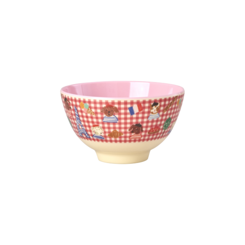 Rice melamine schaaltje klein Kids in Paris rood