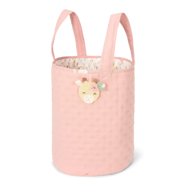 Little Dutch Little Dutch opbergmand rond roze Blooming Safari groot