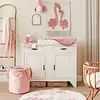 Little Dutch opbergmand rond roze Blooming Safari groot
