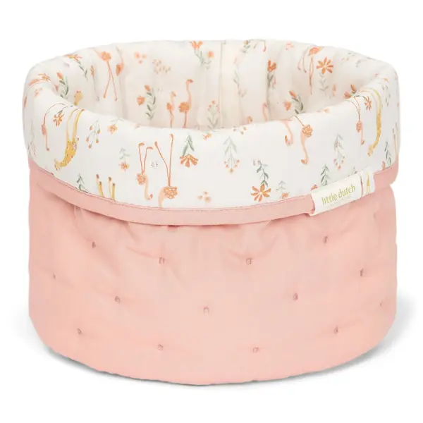 Little Dutch Little Dutch opbergmandje rond Blooming Safari roze
