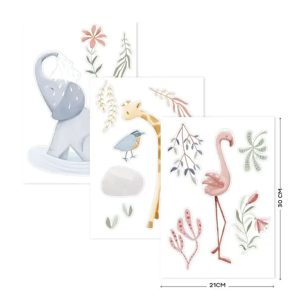 Little Dutch Little Dutch muursticker babykamer Blooming Safari
