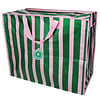 Rex London jumbo opbergtas strepen groen roze
