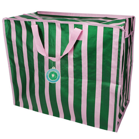 Rex London opbergtas XL strepen groen roze
