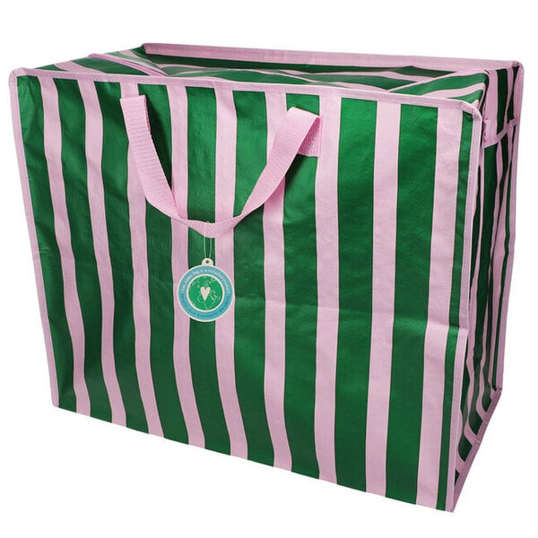 Rex London Rex London jumbo opbergtas strepen groen roze