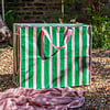 Rex London jumbo opbergtas strepen groen roze