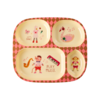 Rice melamine kinderbord met vakken Music Band print roze