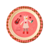Rice melamine kinderbord Music Band print roze