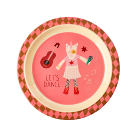 rice Denmark Rice melamine kinderbord Music Band print roze