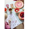 Rice melamine kinderbord Music Band print roze