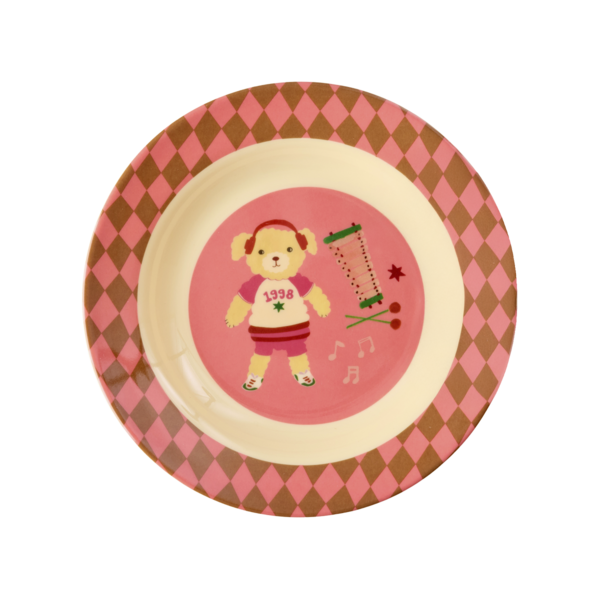rice Denmark Rice melamine diep kinderbord Music Band roze