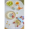 Rice melamine diep kinderbord Music Band print blauw