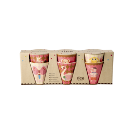 rice Denmark Rice melamine bekers dieren Music Band print roze