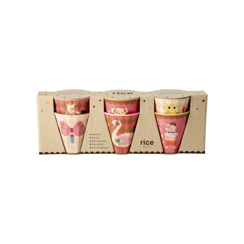 Rice melamine bekers dieren Music Band print roze
