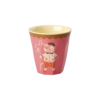 Rice melamine kinderbekers Music Band print roze