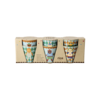 Rice melamine kinderbekers Music Band print blauw