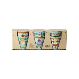 rice Denmark Rice melamine bekers dieren Music Band print blauw