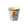 Rice melamine kinderbekers Music Band print blauw