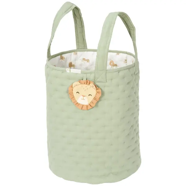 Little Dutch Little Dutch speelgoedmand rond groen Safari Leo