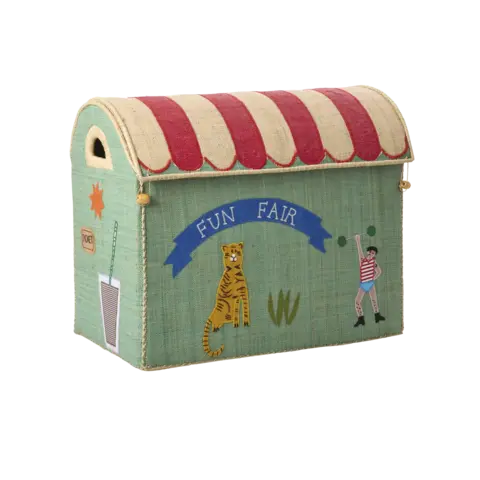 Rice opbergkist Fun Fair Circus Gewichtheffer en Tijger