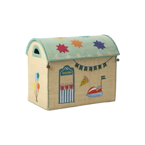 Rice opbergkist Fun Fair botsauto en popcorn stand