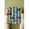 Rice alfabet beker met rand letter A bruin blauw