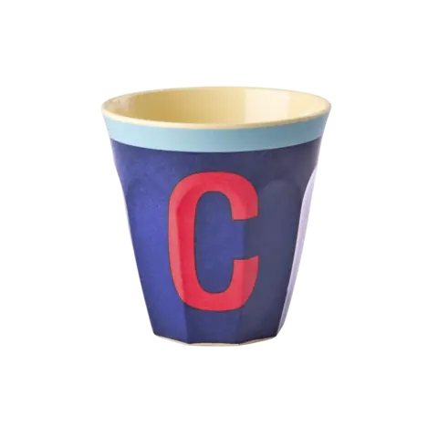 Rice alfabet beker letter C blauw rood