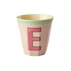 rice Denmark Rice alfabet beker letter E roze groen