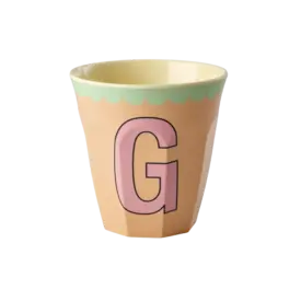 rice Denmark Rice alfabet beker letter G oranje roze