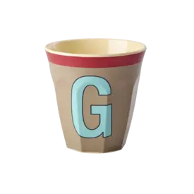 rice Denmark Rice alfabet beker letter G bruin blauw