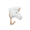Wild & Soft kinderkapstok pluche eenhoorn wit