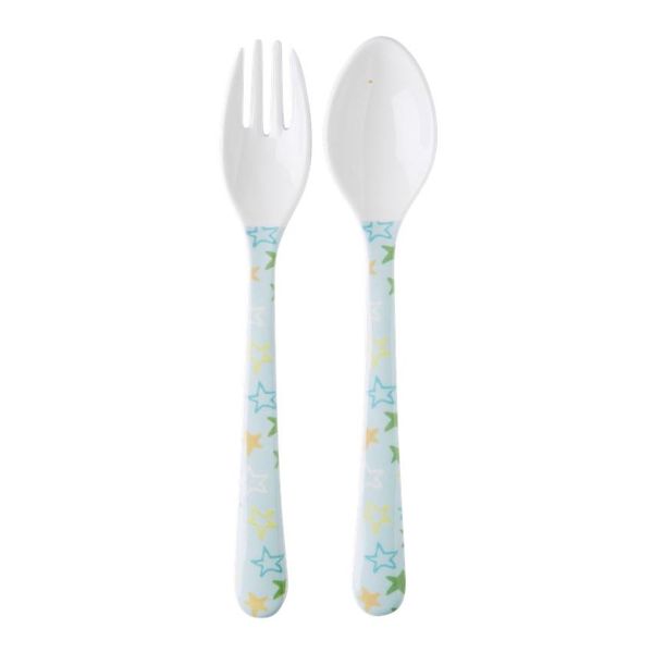 rice Denmark Rice melamine vork en lepel sterren