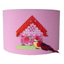 Designed4Kids Designed4Kids kinderlamp vogelhuisje roze