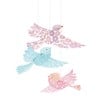 Djeco decoratie hangers glitter vogels