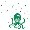 Ferm Living muursticker octopus groen