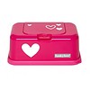 Funkybox billendoekjes bewaardoos fuchsia met hartjes