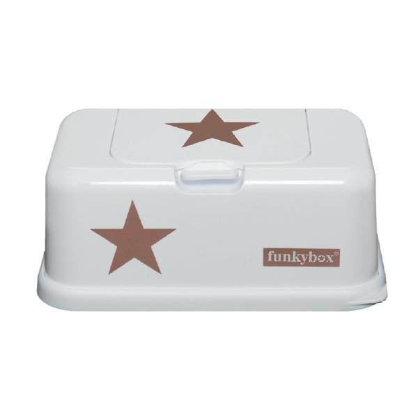 funkybox Funkybox billendoekjes bewaardoos wit met koperen  ster