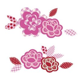 Nouvelles Images Nouvelles Images muursticker bloemen vichy