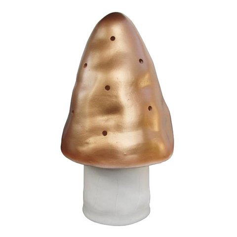 Figuurlamp paddenstoel koper