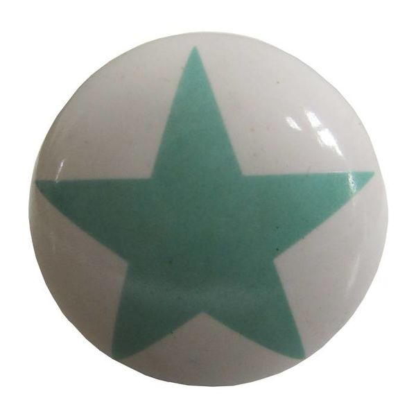La Finesse La Finesse kastknopje wit met lichtgroene  ster
