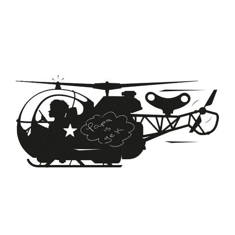 Kek Amsterdam muursticker krijtbord helicopter