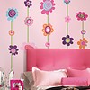 Roommates muursticker bloemen flower stripe