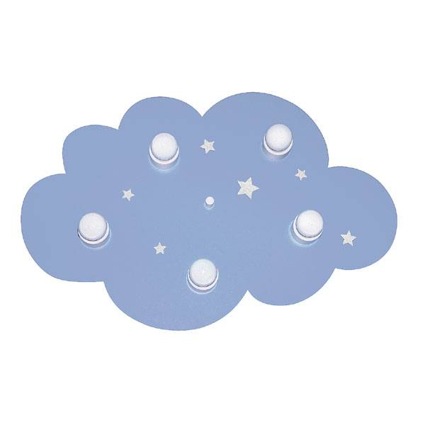 hoofdpijn verhoging Magazijn Waldi-Leuchten Kinderlamp plafonniere wolk blauw | Kidzsupplies