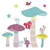 Nouvelles Images muurstickers babykamer paddenstoelen