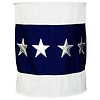 Taftan kinderlamp donkerblauw silver stars