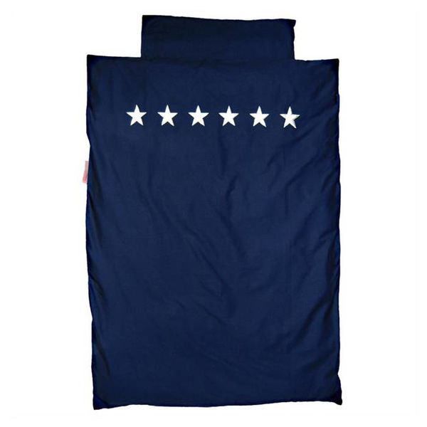 Taftan Taftan beddengoed donkerblauw silver stars